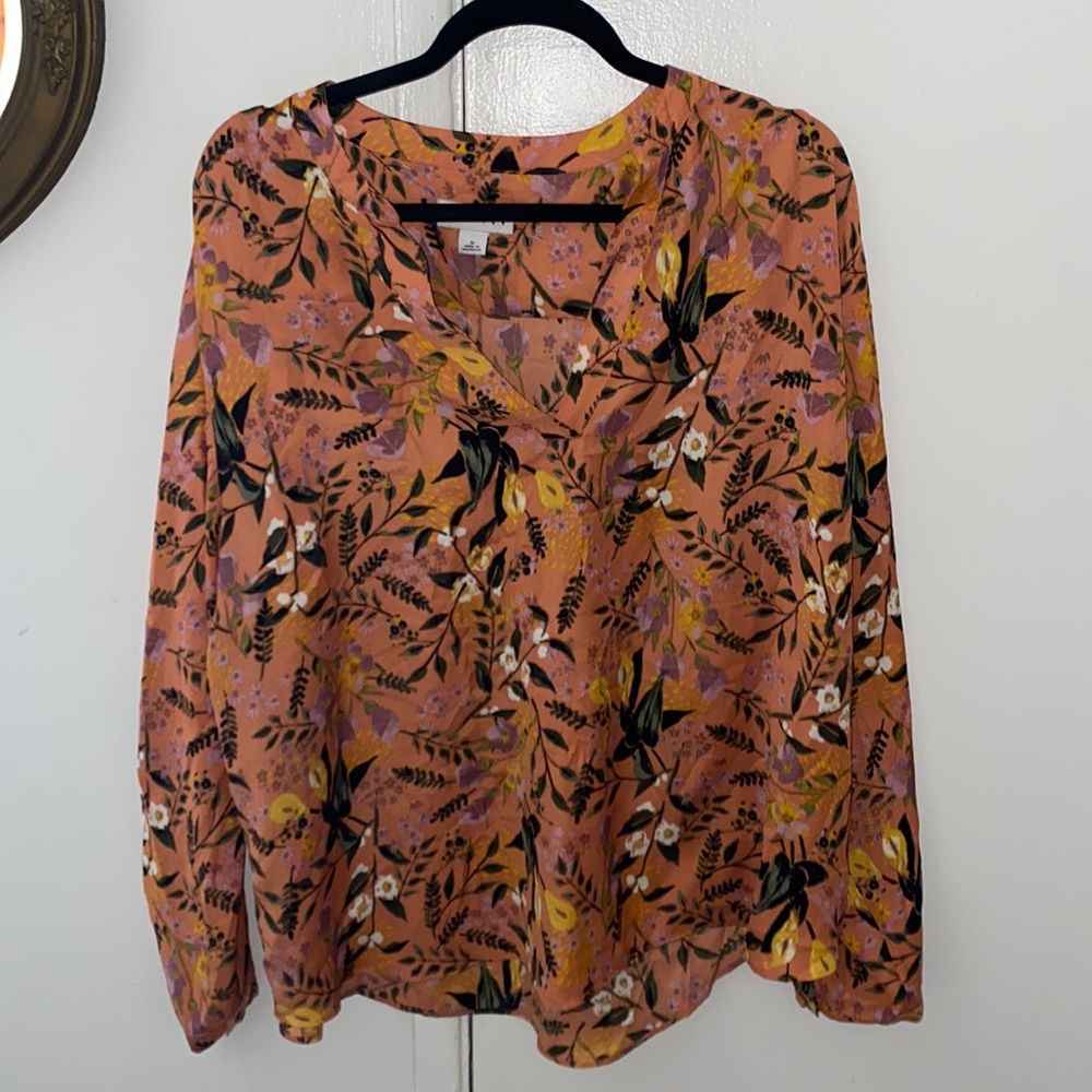 Ava & Viv Floral blouse, size 1X